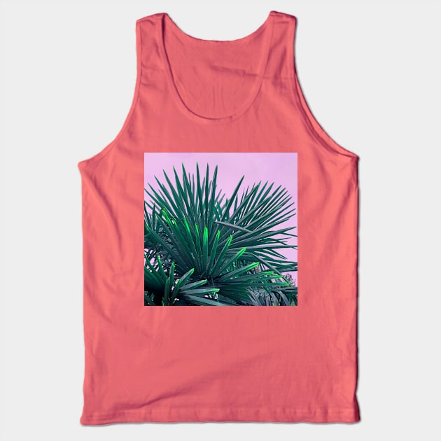 Tropical Palm Tree Leaves Tank Top by EdenLiving